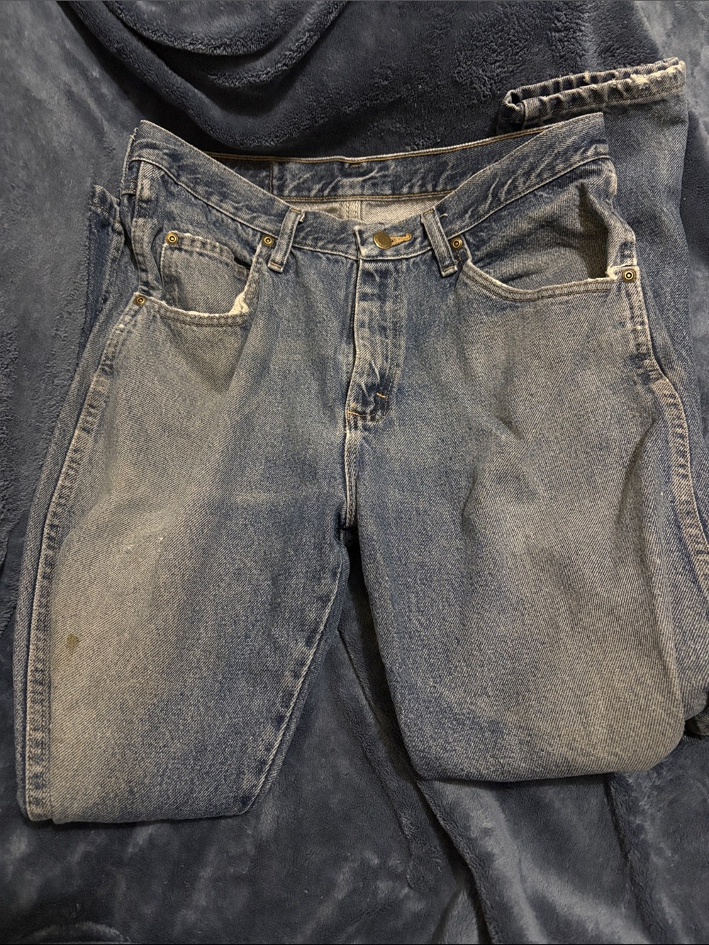 Wrangler Men's Relaxed Jeans Faded Blue Denim